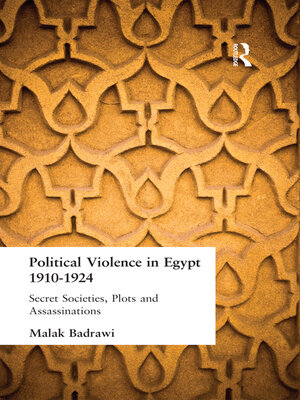 cover image of Political Violence in Egypt 1910-1925